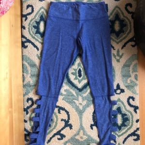 Blue, cutout leggings